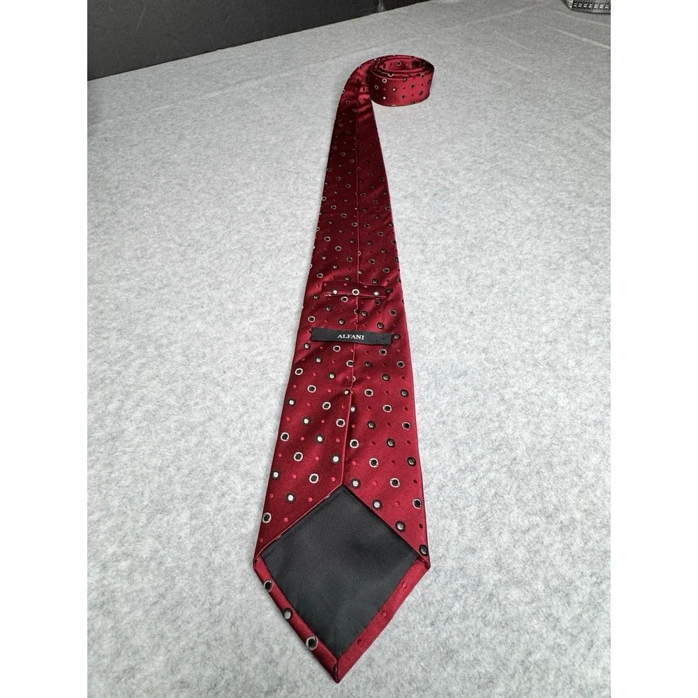 Alafani Men's Tie 100% Hand Made Silk‎  Red